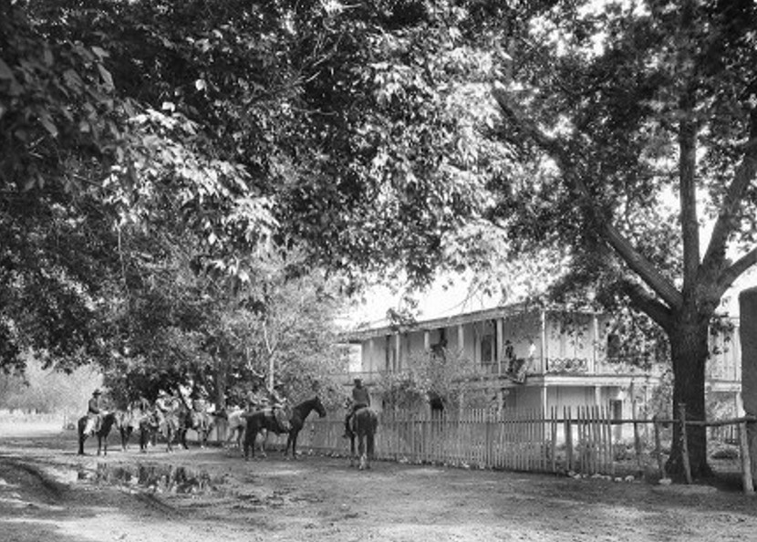Historic of the Lucero Hacienda when owned by Mary Wheelwright - Photo by Edward Kemp, 1923, courtesy of the Palace of the Governors Photo Archive