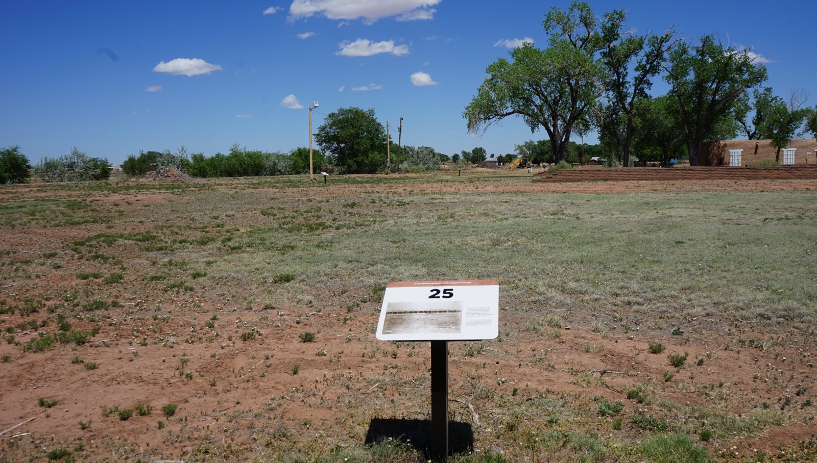 Bosque Redondo Memorial Audio Tour Stop 25, Fort reconstruction in the foreground.
