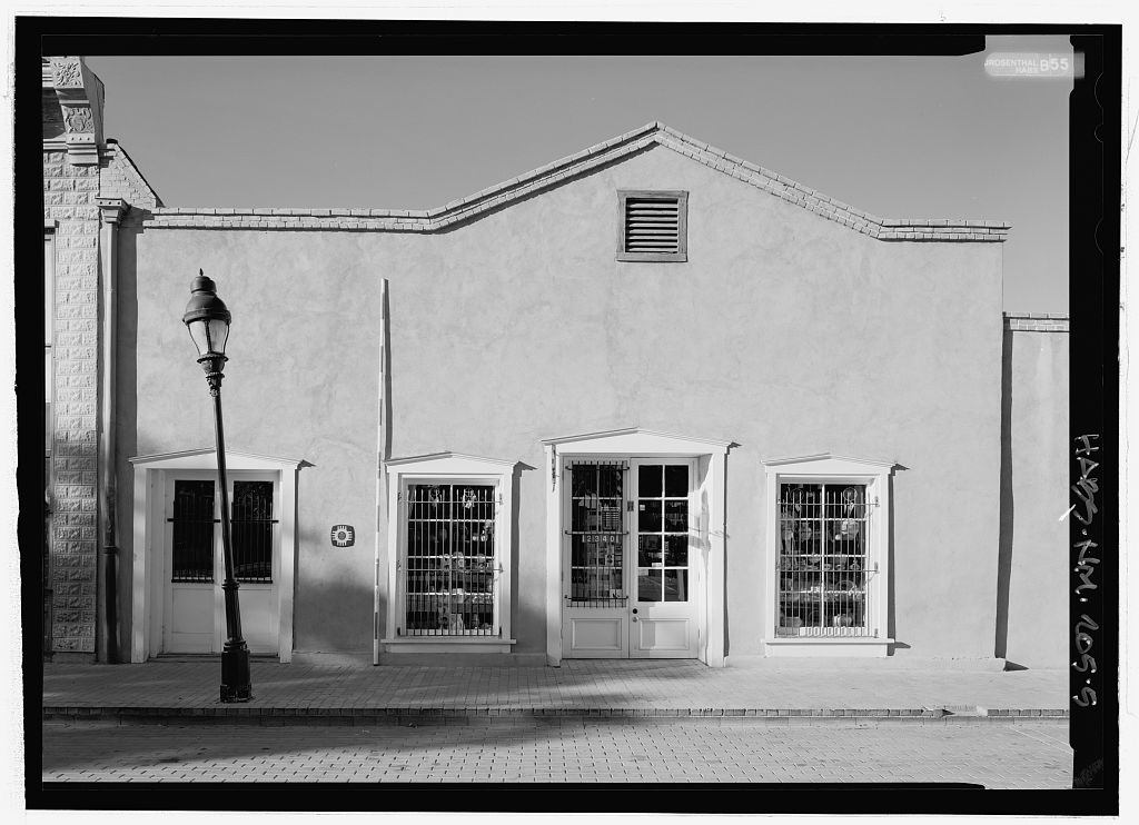 The Barela Store of the Taylor-Mesilla Historic Property, circa 1970s. Taken for the Historic American Building Survey.