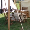Tents put together to show visitors what base camp was like during the civil war era.